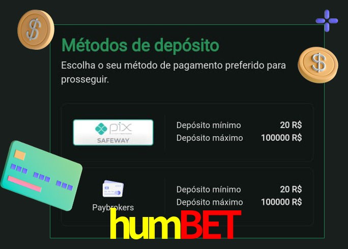 O cassino humbet oferece uma grande variedade de métodos de pagamento